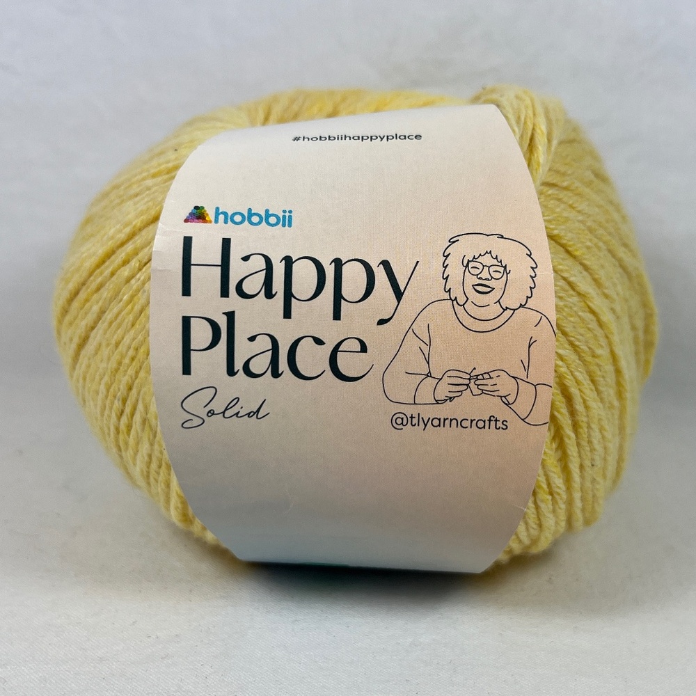 HOBBII Happy Place Solid Yarn #3 Sunshine